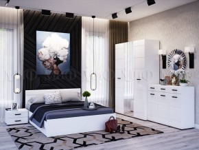 НЭНСИ NEW Кровать 1,6 м с ПМ (Белый глянец холодный/Белый) в Снежинске - snezhinsk.ok-mebel.com | фото 2